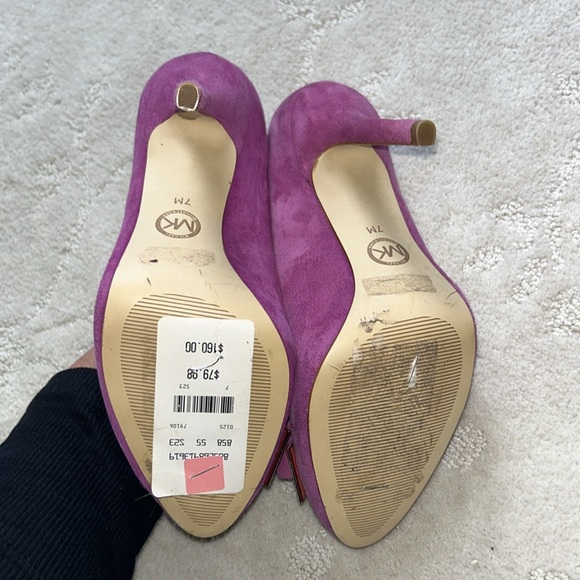 Michael Kors-purple suede 4in heels - Picture 5 of 8